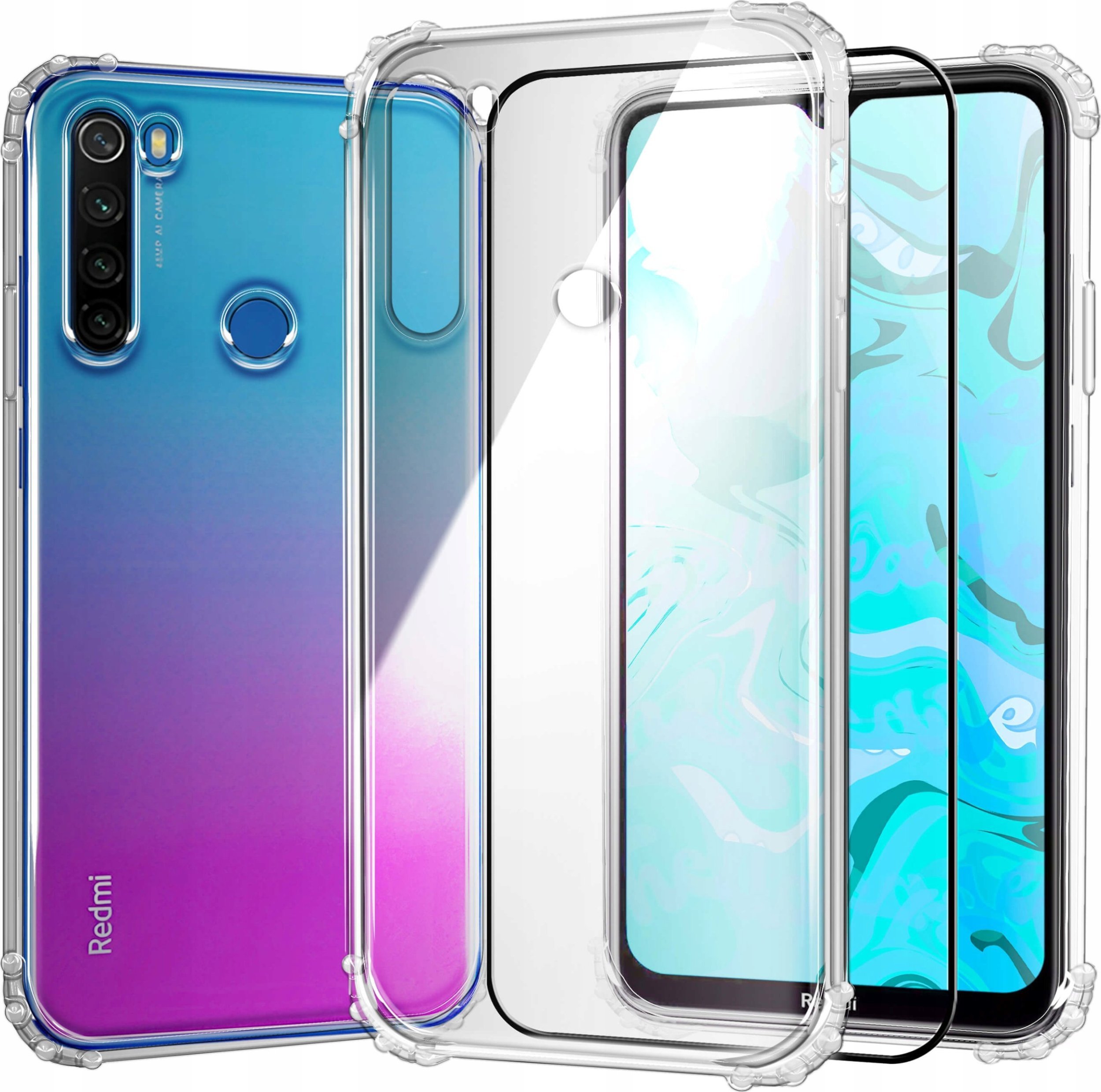 Hello Case ETUI PANCERNE DO XIAOMI REDMI NOTE 8T SILIKON GUMOWE ANTI SHOCK SZKŁO