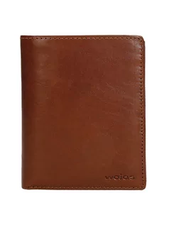 Portfele - Wojas Skórzany portfel w kolorze jasnobrązowym - 11 x 13 x 2 cm - grafika 1