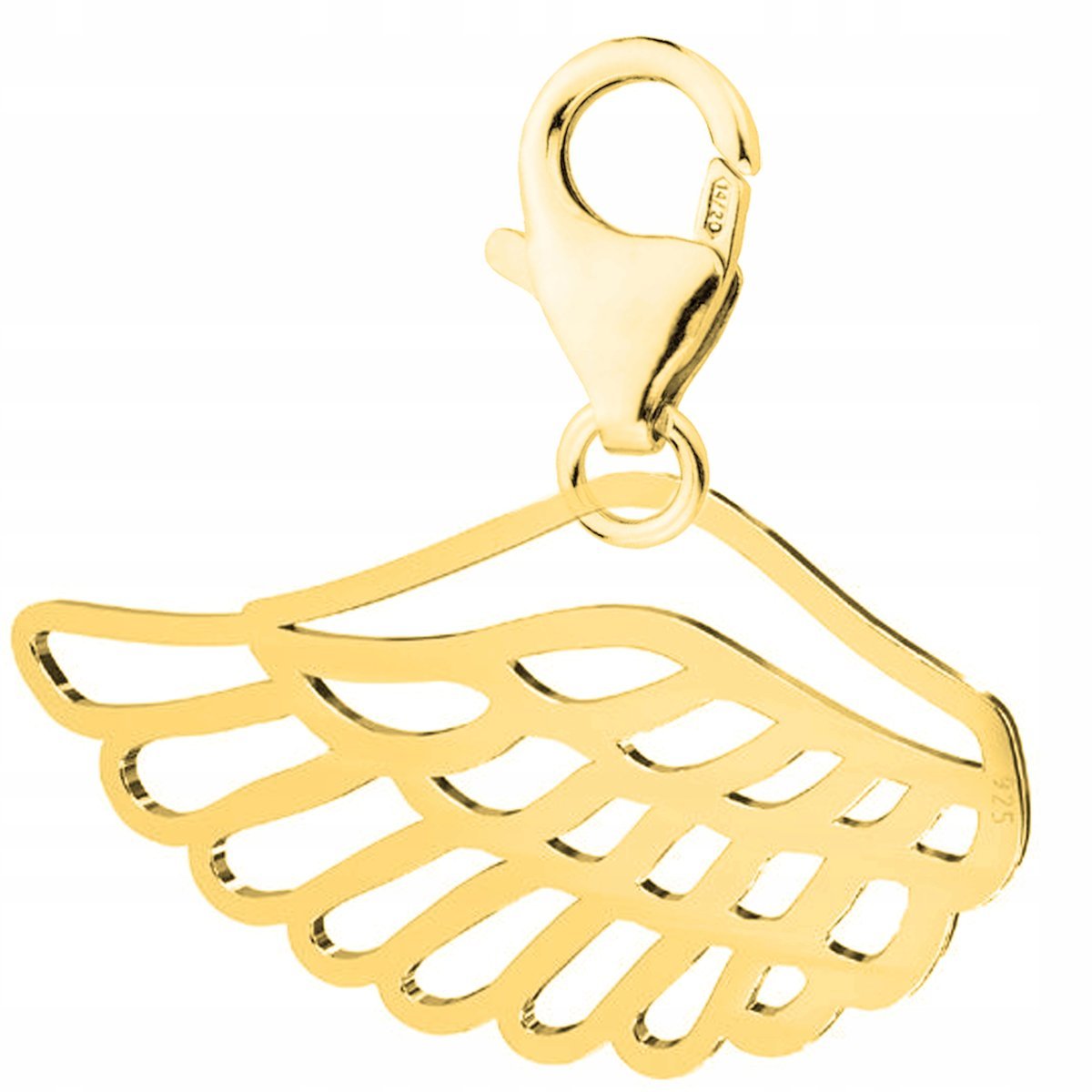 Zawieszka złota wisząca Skrzydło Anioła srebro 925