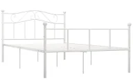Łóżka - Białe metalowe łózko dwuosobowe 160x200 cm S4-W73 - miniaturka - grafika 1