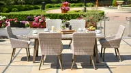Meble ogrodowe - Zestaw z technorattanu MILANO 6/200 Light Beige - miniaturka - grafika 1