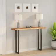 Stoły - vidaXL Blat do stołu, 140x30x3,8cm, drewno akacjowe, naturalna krawędź - miniaturka - grafika 1