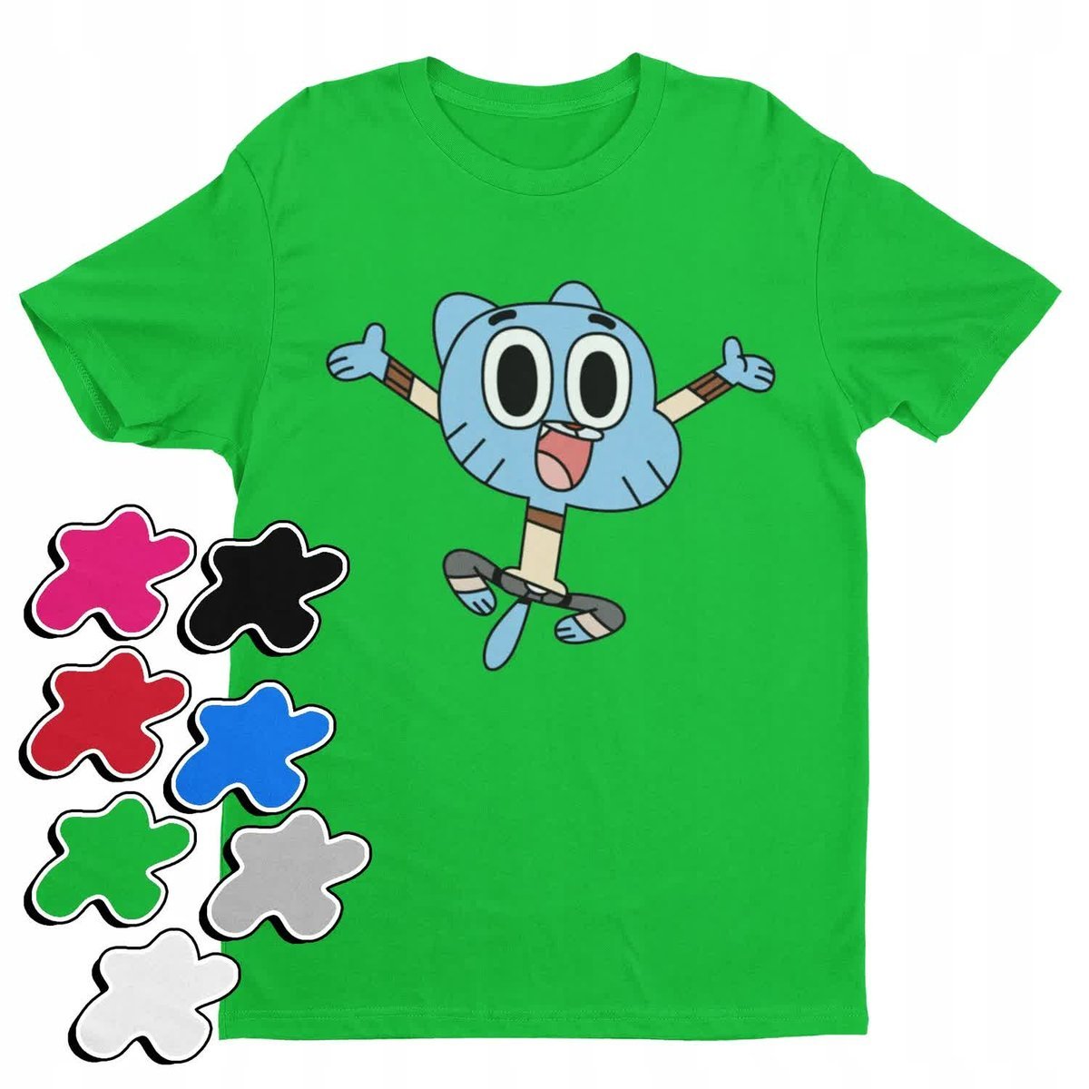 Koszulka T-Shirt Dziecięca Z Nadrukiem Gumball Darwin Różne -M 134-140