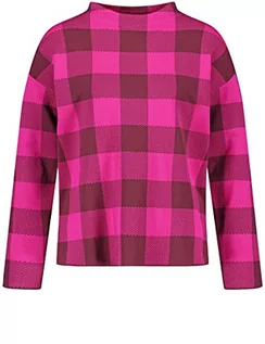 Swetry damskie - GERRY WEBER Edition Damski sweter 770547-44713, czerwony/pomarańczowy/fioletowy/różowy w kratkę, 36 (DE) - grafika 1