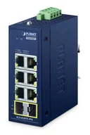 Switche - PLANET IP30 Compact size Industrial IGS-820TF-PN Nie zarządzany Gigabit Ethernet (10/100/1000) Niebieski - miniaturka - grafika 1