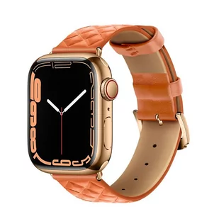 HOCO pasek do Apple Watch 38/40/41mm Elegant leather WA18 pomarańcz - Akcesoria do smartwatchy - miniaturka - grafika 1