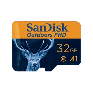 SanDisk Outdoors FHD MicroSDHC UHS-I Card with SD Adapter - 32GB Single Pack - SDSQUNR-032G-GN6VA - Karty pamięci - miniaturka - grafika 1