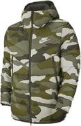 Kurtki męskie - Nike Męska kurtka sportowa Windrunner Down Fill z kapturem zielony (Medium Olive / Sequoia / Sail) M - miniaturka - grafika 1