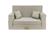 Sofy i kanapy - MINI SOFA Kanapa rozkładana piankowa dla dzieci JASNY SZARY - miniaturka - grafika 1