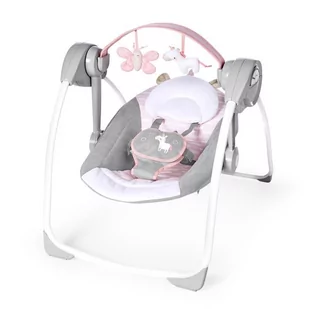 InGenuity, Comfort 2 Go, Flora the Unicorn, huśtawka z dźwiękiem, 0m+ - Leżaczki i huśtawki - miniaturka - grafika 1