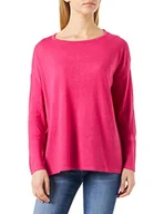 Koszulki i topy damskie - Vila VIABELLA O-Neck L/S Knit TOP/SU - NOOS, Pink Yarrow/szczegóły: melanż, XS - miniaturka - grafika 1