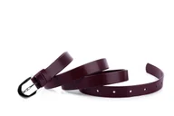 Paski - Pasek damski klasyczny bordowy mat 2 cm - miniaturka - grafika 1