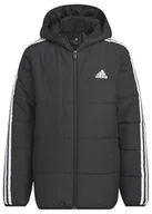 Kurtki i płaszcze dla chłopców - adidas 3-paski Padded Kurtka Unisex - Dla dzieci i młodzieży, Czarny, 9-10 lat - miniaturka - grafika 1