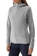 Bluzy damskie - Polar damski 4F AW23TFLEF147 - j. szary melanż S - miniaturka - grafika 1