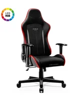 Fotele gamingowe - Fotel gamingowy LED Diablo X-Starter: czarny, świecący, kubełkowy - miniaturka - grafika 1