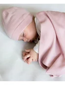 Koce i narzuty dla dzieci - Poofi Kocyk merino Cozy delikatny róż - miniaturka - grafika 1