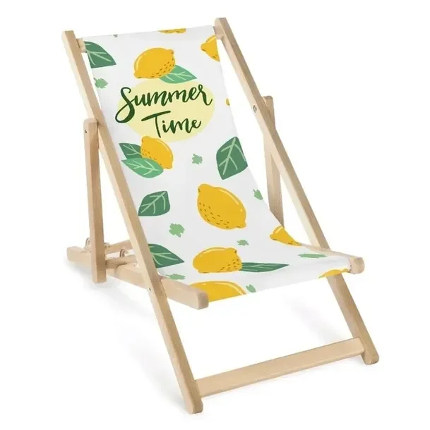 DZIECIĘCY LEŻAK DREWNIANY Jasny CYTRYNY Summer Time dla DZIECI Regulowany