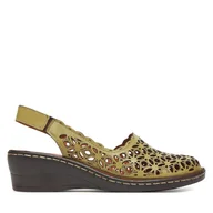 Sandały damskie - Sandały Comfortabel 720039-07 Zielony - miniaturka - grafika 1