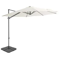 Parasole ogrodowe - vidaXL Parasol ogrodowy z przenośną podstawą, piaskowy - miniaturka - grafika 1