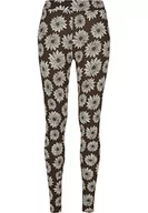 Legginsy - Urban Classics Damskie legginsy damskie Soft AOP, Browncamomile, 4XL - miniaturka - grafika 1