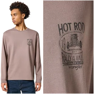 Wrangler GRAPHIC TEE longsleeve luźna bawełniana koszulka długi rękaw XXL - Koszulki męskie - miniaturka - grafika 1