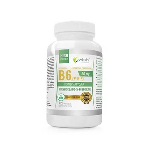 WISH Pharmaceutical Wish Pharmaceutical Vitamin B6 50mg Inulin 120caps - Witaminy i minerały dla sportowców - miniaturka - grafika 1