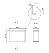 Szafki łazienkowe - Szafka wisząca otwarta pojedyńcza szara Medley Cersanit - miniaturka - grafika 1