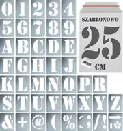 Zestawy piśmiennicze - Szablony malarskie wielorazowe alfabet Litery i Cyfry 25 cm Komplet 43 szt. - miniaturka - grafika 1