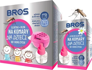 Bros Zestaw BROS - elektro + 2x płyn na komary dla dzieci od 1 roku życia - 60 nocy - Zwalczanie i odstraszanie szkodników - miniaturka - grafika 1