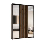 Szafy - Szafa przesuwna Garderoba SAPPORO 2 180 gł. 45 biały/artisan - miniaturka - grafika 1