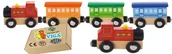 Zabawki sensoryczne - Drewniana Magnetyczna KOLEJKA Z WAGONIKAMI na magnesy Pociąg Ciuchcia VIGA 3+ montessori - miniaturka - grafika 1