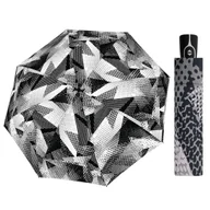 Parasole - Automatyczna parasolka damska do torebki DOPPLER Fiber Magic, szara - miniaturka - grafika 1