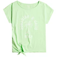 Koszulki i topy damskie - Koszulka dziewczęca Roxy Pura Playa z krótkim rękawem zielona-152 - miniaturka - grafika 1