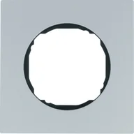 Klawisze i ramki - Hager polo R.8 Ramka 1-krotna, aluminium 10112674 10112674 - miniaturka - grafika 1