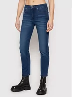 Spodnie damskie - Calvin Klein Jeansy K20K203373 Granatowy Slim Fit - miniaturka - grafika 1