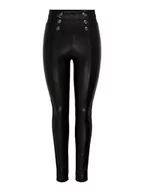 Legginsy - ONLY Women's ONLSTAR HW BUT Faux Leather PNT legginsy, czarne, XS/32, czarny, (XS) W / 32L - miniaturka - grafika 1