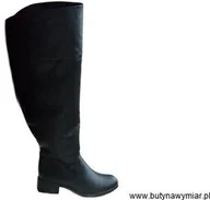 Kozaki damskie - BnW Muszkieterki na WYMIAR szeroka cholewka koty - miniaturka - grafika 1