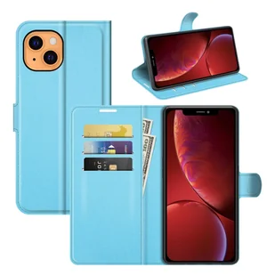 König Design Etui kompatybilne z Apple iPhone 13 mini Etui na telefon komórkowy ze skóry syntetycznej - Niebieskie etui na telefon komórkowy - Etui i futerały do telefonów - miniaturka - grafika 1