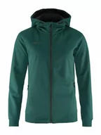 Kurtki damskie - Craft ADV Unify FZ Hood, damska kurtka z kapturem, rozmiar XS, opal, poliester z recyklingu, ergonomiczne dopasowanie, kaptur ze ściągaczem, 2 kieszenie, damska bluza z kapturem - miniaturka - grafika 1