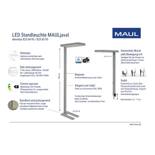 Lampa stojąca LED MAULjaval, czarna, stojak - Lampy stojące - miniaturka - grafika 2
