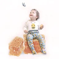 Body dla niemowląt - Body ze spodniami - pszczółka z miodem i żądłem - miniaturka - grafika 1