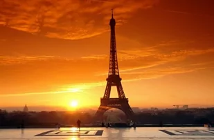 Nice Wall Wieża Eiffel - fototapeta FS0404 - Fototapety - miniaturka - grafika 1