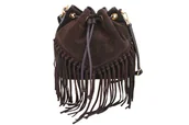 Torebki damskie - Torebka skórzana boho style - Brązowa ciemna - miniaturka - grafika 1