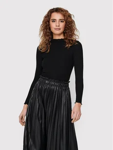ONLY Bluzka Emma 15180040 Czarny Slim Fit - Bluzki damskie - miniaturka - grafika 1
