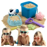 Zabawki do piasku - Zabawki do Piasku Zestaw NA PLAŻĘ Lopatka Foremki Wiaderko Sitko Konewka - miniaturka - grafika 1