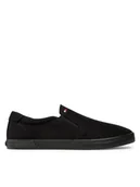 Trampki męskie - Tommy Hilfiger Tenisówki Iconic Slip On FM0FM00597 Czarny - miniaturka - grafika 1