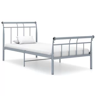 vidaXL Lumarko Rama łóżka, szara, metalowa, 90 x 200 cm 325032 - Łóżka - miniaturka - grafika 1