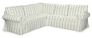 Dekoria Pokrowiec Ektorp na sofę narożną ecru tło niebieskie paski 240/136 x 82 x 73 cm Avinon 640-129-66 - Pokrowce na meble Dekoria Pokrowiec Ektorp na sofę narożną ecru tło niebieskie paski 240/136 x 82 x 73 cm Avinon 640-129-66 - Pokrowce na meble - miniaturka - grafika 1