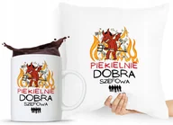 Gadżety dla niej i dla niego - ZESTAW PODUSZKA + KUBEK DLA SZEFA SZEFOWEJ PREZENT z Nadrukiem ze Zdjęciem - miniaturka - grafika 1