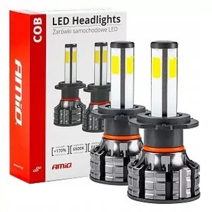 ŻARÓWKA ŻARÓWKI SAMOCHODOWE LED H7 38W 12/24V Amio - Żarówki samochodowe - miniaturka - grafika 1